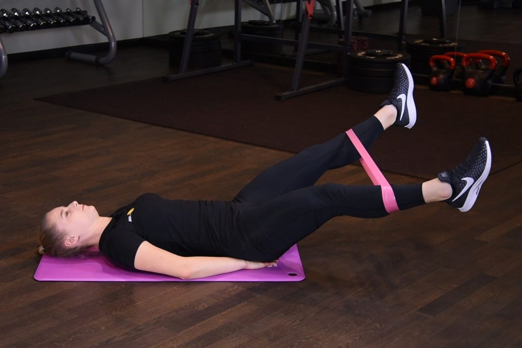 Nożyce poziome z gumą mini band