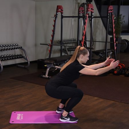 Przysiad z zakrokiem - just be fit