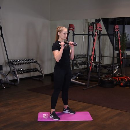 Ćwiczenie Thruster z hantlami - just be fit