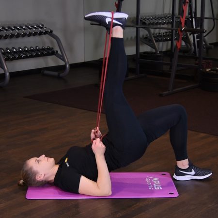 Wznosy bioder jednonóż z gumą power band