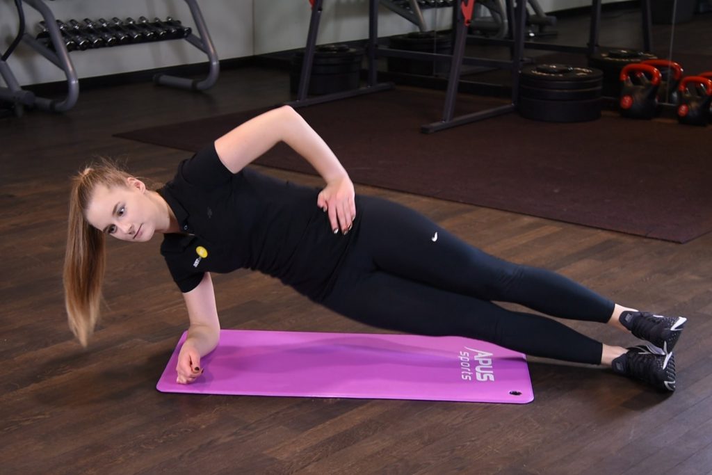 Wznosy bioder w planku bokiem