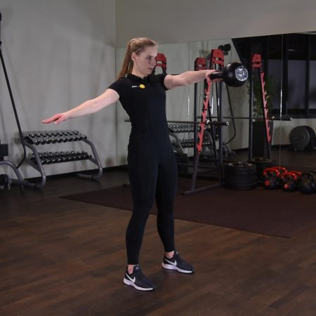 Kettelbell swing jednorącz - just be fit