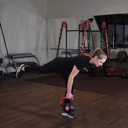 Martwy ciąg jednonóż z kettlebell - just be fit