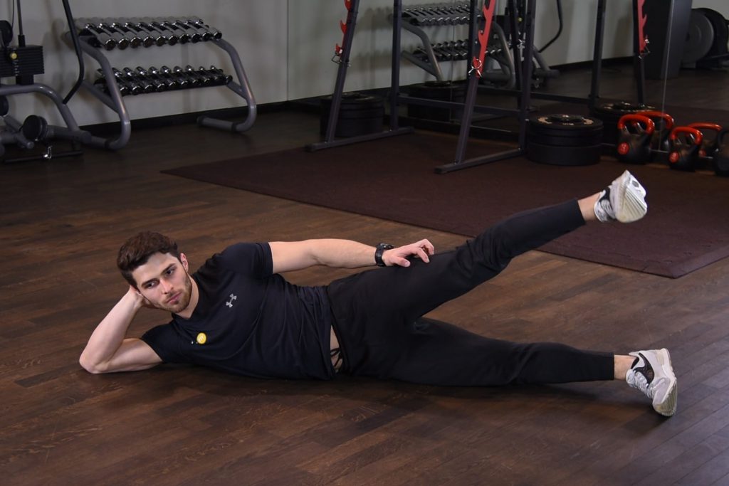 Odwodzenie nogi w leżeniu bokiem