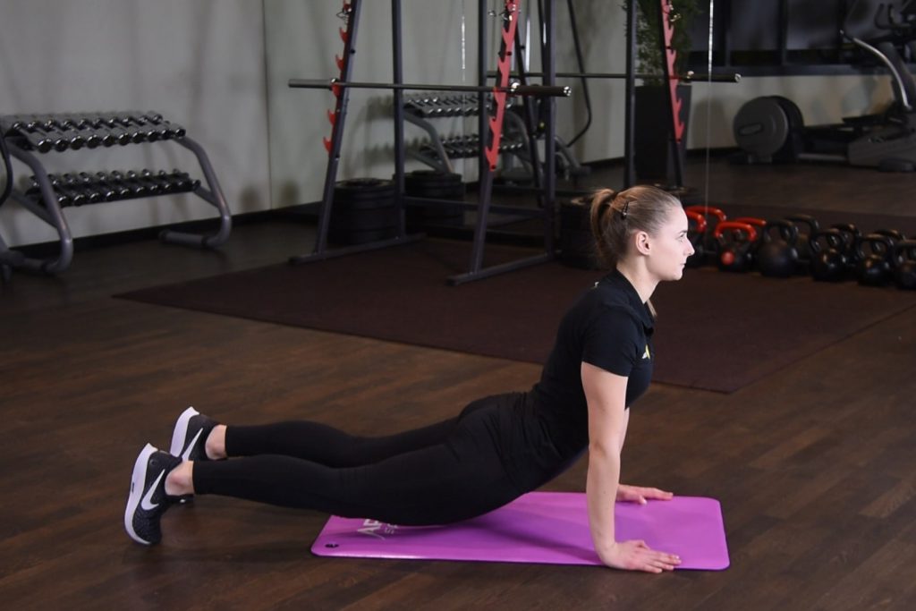 Ćwiczenie Pies z głową w górę - just be fit