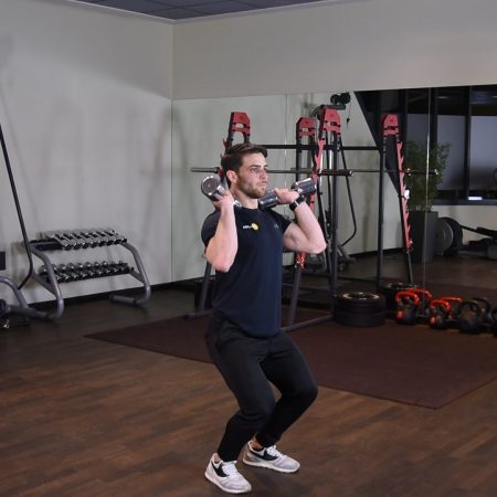 Power jerk z hantlami - just be fit