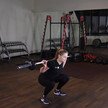 Przysiad ze sztangą z tyłu - low bar