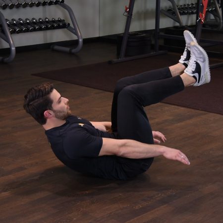 Spięcia brzucha z nogami uniesionymi