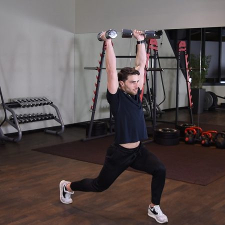 Ćwiczenie Split jerk z hantlami - just be fit