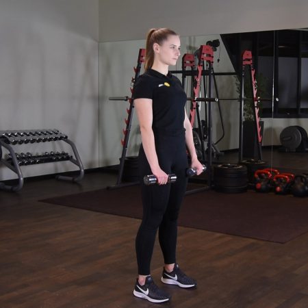 Uginanie ramion z hantlami nachwytem - just be fit