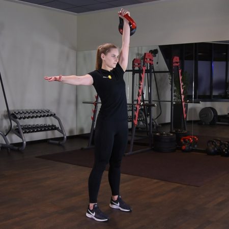 Wyciskanie kettlebell nad głowę - just be fit