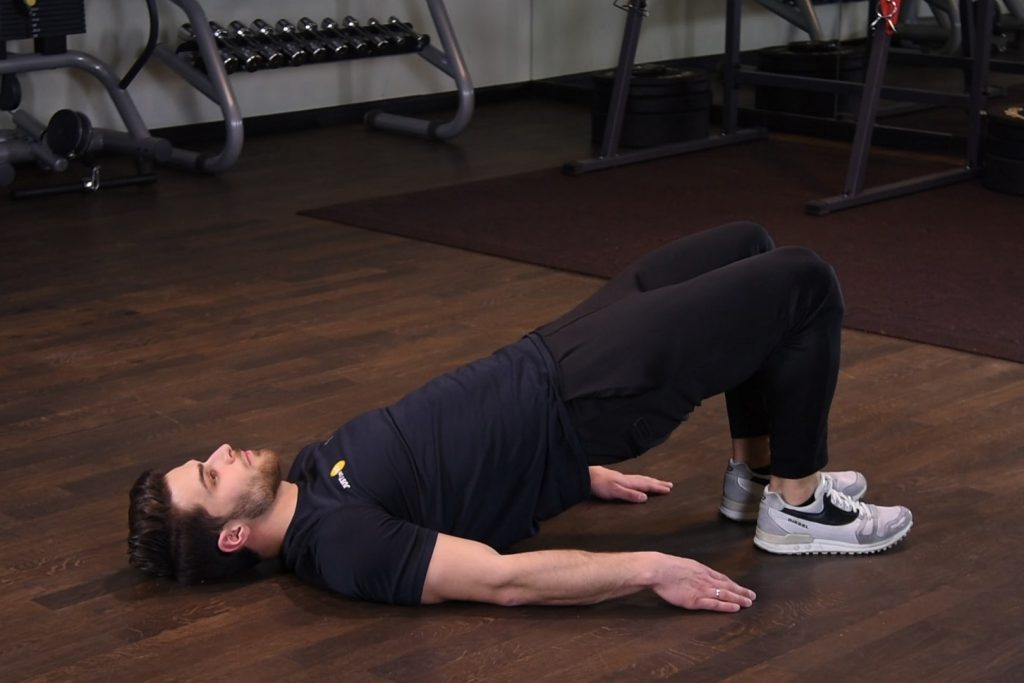 Wznosy bioder w leżeniu tyłem - glute bridge