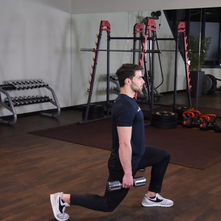 Zakroki z hantlami - just be fit