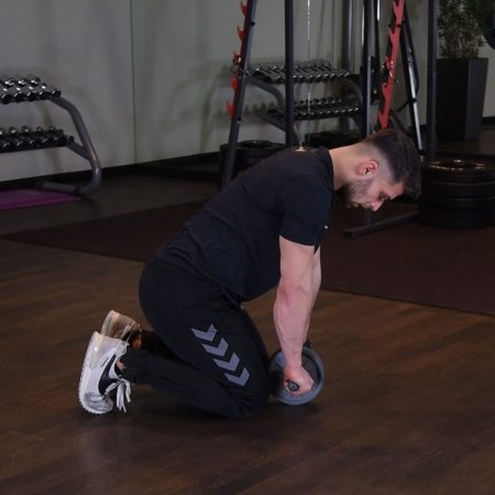 AB Wheel z klęku na brzuch - just be fit