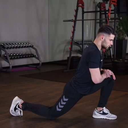 Ćwiczenie Klęk jednonóż z pogłębieniem - just be fit