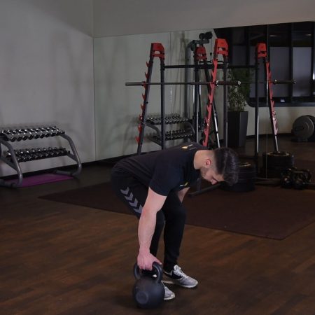 Martwy ciąg z kettlebell z boku - just be fit