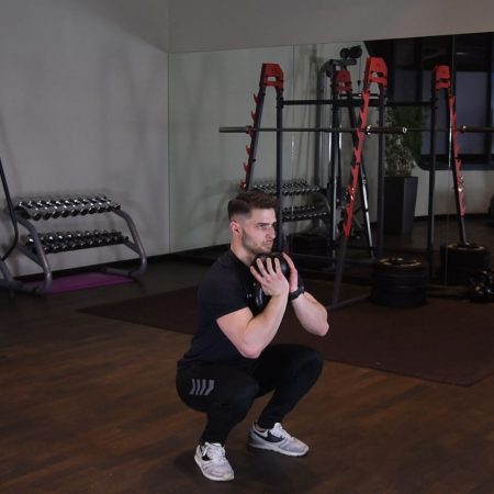 Przysiad z kettlebell- goblet squat