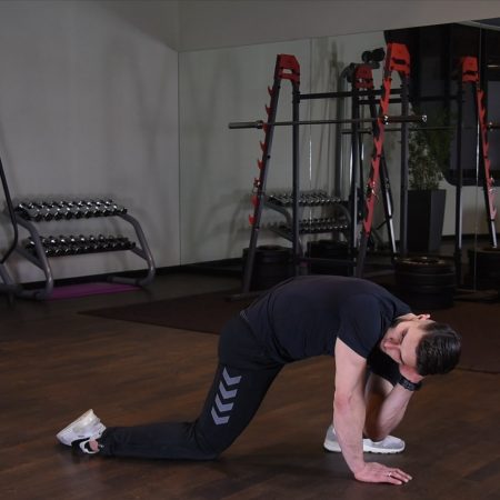 Rotacja kręgosłupa piersiowego w klęku jednonóż