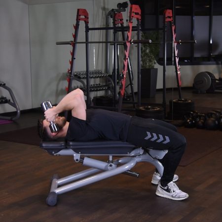 Wyciskanie francuskie z hantlami - just be fit