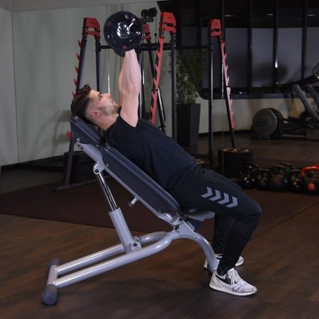 Wyciskanie sztangi leżąc na ławce dodatniej - just be fit