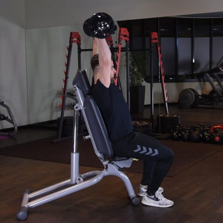 Wyciskanie sztangi nad głowę siedząc - just be fit