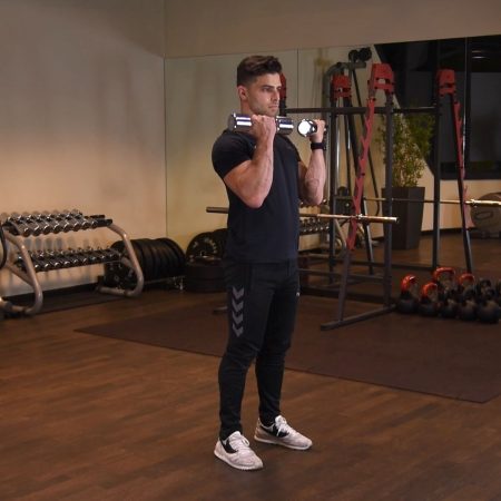 21 z hantlami stojąc na biceps - just be fit