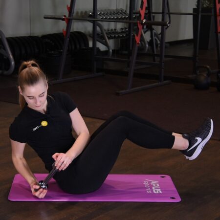 Russian twist z hantlą just be fit