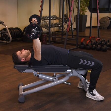 Wyciskanie sztangi na ławce płaskiej chwytem szerokim